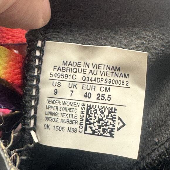 Womens Size 9 Converse Chuck Taylor All-Star Hi Black 7 1/2-inch Boots Pride - Picture 9 of 11